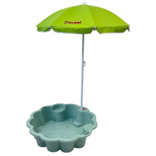 пісочниця-басейн "Квітка" Doloni-toys з парасолькою м`ятна  01235/08