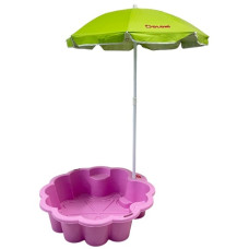 пісочниця-басейн "Квітка" Doloni-toys з парасолькою світло-рожева  01235/10