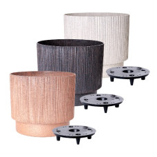 горщик для квітів Алеана "Осло" зі вставкою та декоративною підставкою 16см.