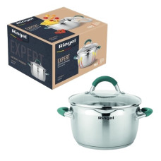 каструля Ringel Expert нержав. з кришкою 22см. 4,6л.  RG-2018-22
