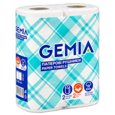 рушник паперовий "Gemia" двошаровий набір 2шт.  (16)