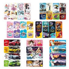 закладки для книг 14,5х5,5см. в наборі 4шт. ламіновані (Апельсин)  АП-0902  (1/56)