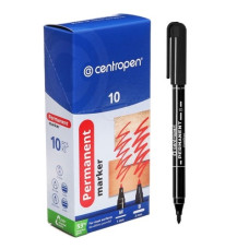 маркер Centropen 2836 тонкий чорний, накінечник 2мм.  (10/200)