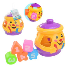 логіка-сортер горщик "Грайся та навчайся" в сітці 15х15х12см.  PL-724-18  (54/108)