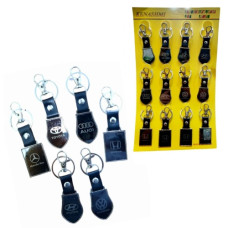 брелок шкірзам + метал марки машин  4724  (12)