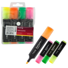 набір текст-маркерів Axent D2501-40  4кол. клиноподібних 1-5мм.  (12/144)