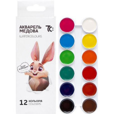 фарби акварельні Гамма (НВ) "7С"  12кол. карт. кор. без пензлика  7С11202  (8)