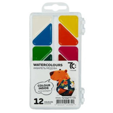 фарби акварельні Гамма (НВ) "7С"  12кол. пласт. кор. без пензлика  7С11206  (15)