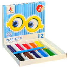 пластилін Гамма (НВ) "Gamma UA" 12кол. (10+2 білих)/144гр.  200320  (24)