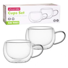 набір чашок Kamille 2шт. 300мл. з подвійними стінками  9002