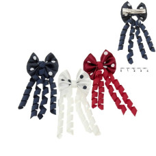 качечка-бант для волосся 4см. з рюшиками  1006-15458В (014968)  (12)