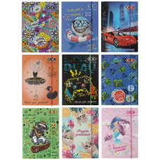 тека Zibi для зошитів картонна на гумці В5+ (240х175х25мм.)  ZB. 14960/.../14983  (10)