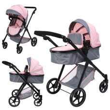 коляска для ляльки класика, кошик, рег. ручка EVA, в кор. 43х39х14,5см.  9711  (4)
