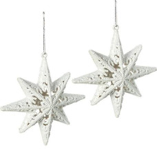 набір ялинкових прикрас "Зірки" 2шт. 12х12см.  HL222248/116309  (1/360)