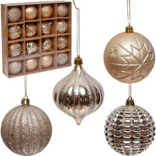 набір кульок ялинкових 8см. 16шт., шампань  2481G/119732  (1/24)