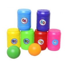 набір дитячий Бочонки для боулінгу №2 в сітці  1902  (6)