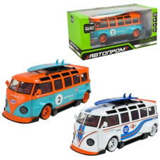 машинка мет. Автопром Volkswagen t1 bus, звук, св., відч. дв., на бат. в кор. 20х9х9см. АР74242 (24)