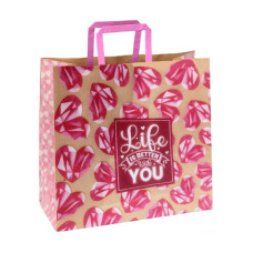 пакет подар. Bourgeois паперовий 32х15х30см. крафт коричневий  KGB 323015-21  (10/100)