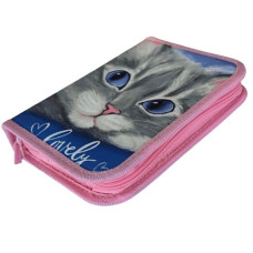 пенал Class на блискавці 1 від., 2 відвороти "Lovely Cat"  24206С