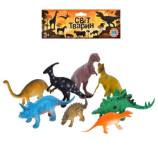 динозаври 8шт. в кул. 19,5х34х3см.  283  (72)
