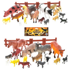 тварини домашні 15шт., паркан, в кул. 32,5х23х6см.  Н 639-1-2  (72)