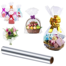 плівка для пакування квітів та подарунків прозора рулон 60см. 1кг. 40мкр.