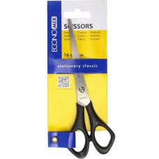 ножиці Economix E40412  16см., пласт. ручки, на бліст.  (12/144)