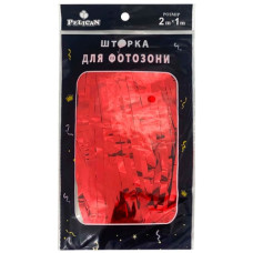 шторка для фотозони Pelican 1х2м. "Глянцева фольга" червона  872112  (10/300)
