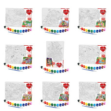 набір д/творч. Danko toys "Розпис на полотні Canvas Painting 31х21см."  РХ-01/РХ-04/РХ-06  (10)