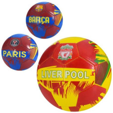 м`яч футбольний розмір 5, ПВХ 1,8мм., 280-300гр., клуби, в кул.  EV-3360  (30)