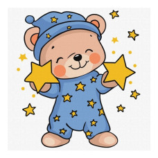 картина за номер. Ідейка 25х25см. дитяча "Зіркові сни"  КНО1093