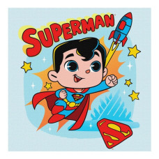 картина за номер. Ідейка 25х25см. дитяча "Superman: Політ до зірок"  КНО1341