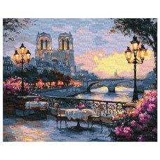 картина за номер. Ідейка 40х50см. "Французький пейзаж"  КНО2905