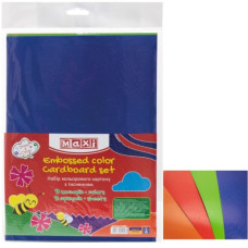картон кольоровий Maxi А4/9арк./9кол. з тисненням  МХ21053  (10/50)