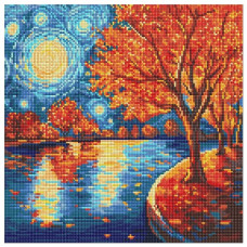 алмазна мозаїка Ідейка 40х40см. "Осіння ніч"  АМО8333