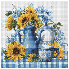 алмазна мозаїка Ідейка 40х40см. "Сонячна кава"  АМО8342