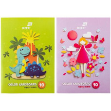 картон кольоровий Kite А4/10кол. в папці  К26-1255  (20)