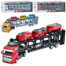 трейлер інерц. 32см., 3 машинки, мет., в кор. 37х11х7см.  2212-12CD  (24)