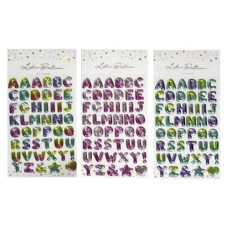 наліпки пластикові металік 11х23см. Англійські літери  YD-S11096  (12)