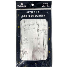 шторка для фотозони Pelican 1х2м. "Матова фольга" срібло  872132  (10/300)