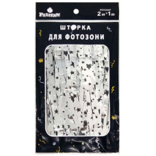 шторка для фотозони Pelican 1х2м. "Зорепад" срібло  872163  (10/300)
