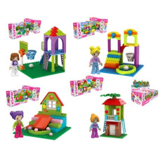конструктор IBLOCK Дитячий майданчик 76-90 дет., з наліпками в кор. 20х15х5см.  КН08/011  (8/24/48)