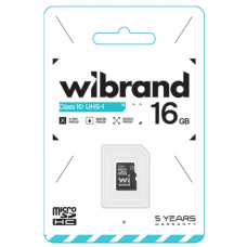 карта пам`яті Wibrand micro SDHC  16Gb Class10