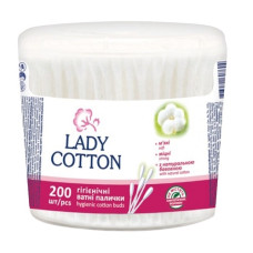 ватні палички Lady Cotton в банці 200шт.  92982  (24)