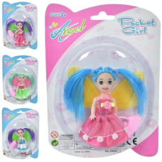 лялька фея 10см. з крилами, сумочка, на бліст. 15х21х4см.  2900А  (196)