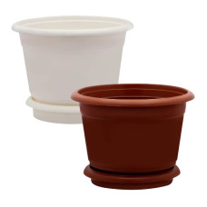 горщик для квітів d-14см. 1,1л. з підставкою (Юніпласт)
