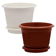 горщик для квітів d-25см. 6,3л. з підставкою (Юніпласт)