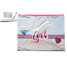 тека Zibi голографічна штучна шкіра "Boss" А4 33х26х1см., срібло  ZB.705503  (120)