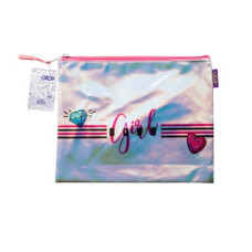 тека Zibi голографічна штучна шкіра "Boss" А5 25,5х21х1см., срібло  ZB.705504  (240)