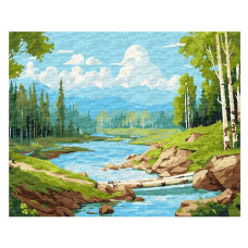 картина за номер. Ідейка 40х50см. "У березовому гаю"  КНО6341